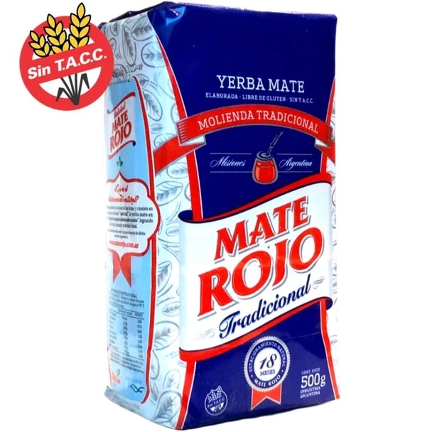 Mate Rojo Yerba Mate Tradicional from Misiones, Argentina , 500 g / 1.1 lb
