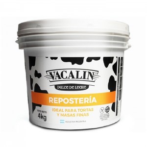 Vacalin Dulce de Leche Repostero, 4 kg / 8.8 lb Envase de Plástico