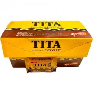 Tita Galletita Rellena y Cubierta de Chocolate, NUEVA, 36 Galletitas x 18 g / 0.63 oz Caja Familiar