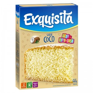 Exquisita Bizcochuelo de Coco, 540 g / 19 oz caja