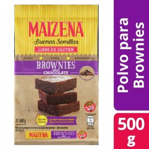 Maizena Brownies de Chocolate Premezcla de Semillas - Gluten Free, 500 g / 1.1 lb