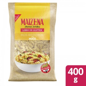 Maizena Pasta Fideos Multicereal con Maíz Multicereal- Gluten Free, 400 g (pack of 3)