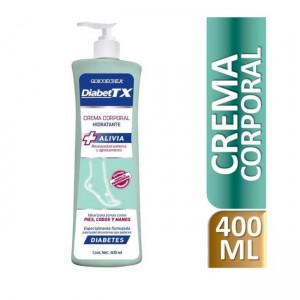 DiabetTX Crema Hidrante Corporal Experto En El Cuidado De La Piel del Diabético, 400 ml / 13.5 oz