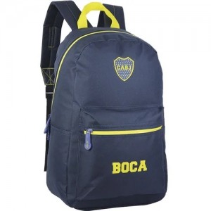 Mochila Deportiva Boca Juniors 100% Polyester, Licencia Oficial, 43 cm x 28 cm x 13