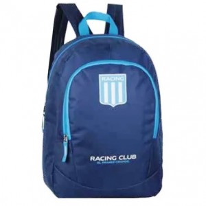 Mochila Deportiva Racing 100% Polyester - Licencia Oficial, 43 cm x 28 cm x 13