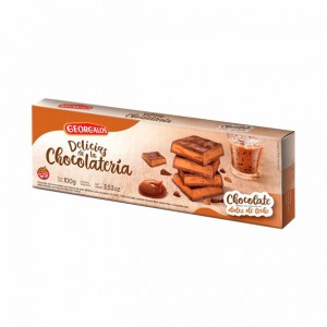 Georgalos Delicias Chocolate Relleno de Mousse Dulce de Leche, 100 g