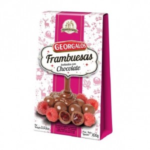 Georgalos Frambuesas Bañadas Con Chocolate, 100 g