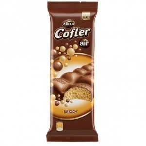 Cofler Air Mixto Chocolate Aireado, 55 g (pack de 2 barras)