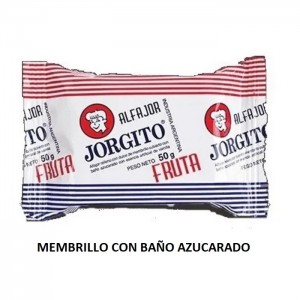 Alfajor Jorgito de Dulce de Membrillo Glaseado, 50 g / 1,76 oz (Paquete de 6)