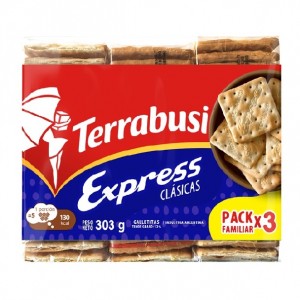 Express Water Biscuits Galletitas de Agua Classic for Breakfast, Brunch & Tea, 303 g / 10.7 oz tri-pack