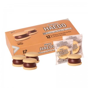 Haedo Alfajor de Maicena Rellenos De Dulce De Leche 40g 12 unidades