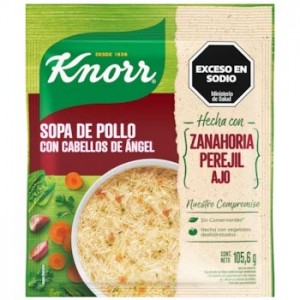 Knorr Sopa Pollo con Fideos Cabello de Ángel, 105.6 g (pack of 3)