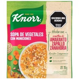 Knorr Sopa Casera de Vegetales con Municiones, 78 g (pack of 3)