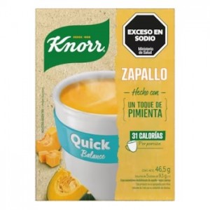 Knorr Quick Zapallo Balance , 5 sobres, 10 g
