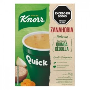 Knorr Quick Sopa de Zanahoria con Quinoa y Cebolla, 5 sobres