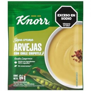 Knorr Sopa Crema Arvejas con Chile, 64 g (pack of 3)