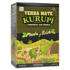 Kurupi Yerba Mate  Menta y Boldo 500g